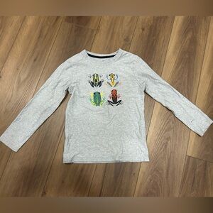 🐸 Tea Collection Boys Long Sleeve Frog Graphic Tee – Size 12